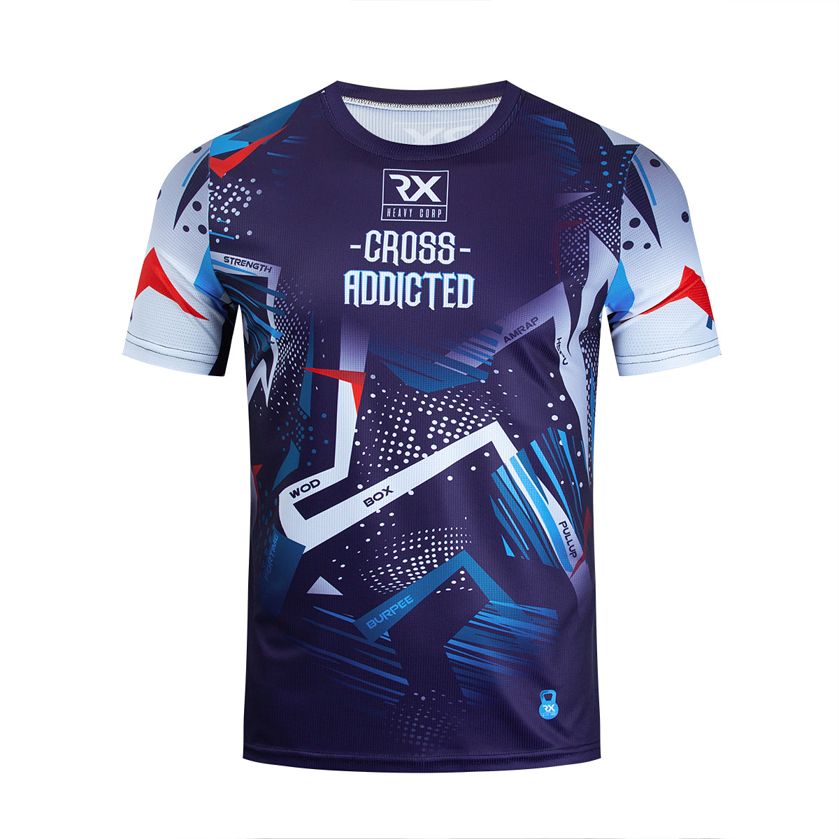 Camiseta Cross Training técnica CrossADDICTED TECH azul - Rx Heavy