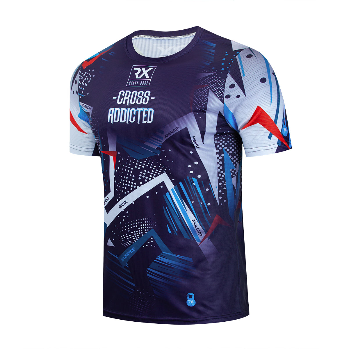Camiseta Cross Training técnica CrossADDICTED TECH azul - Rx Heavy