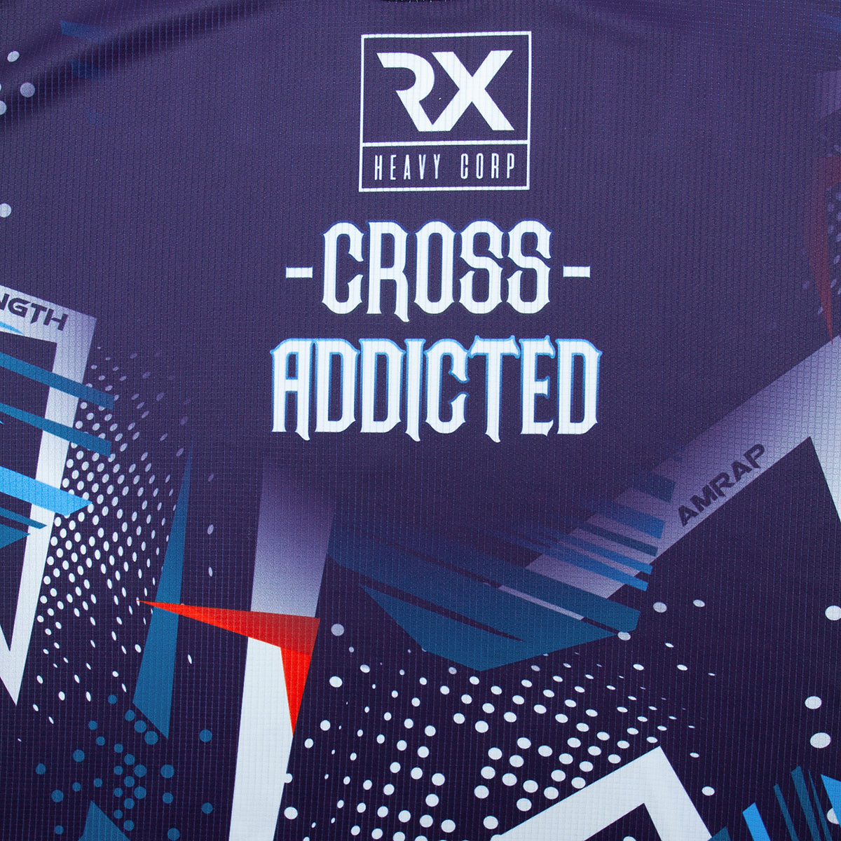 Camiseta Cross Training técnica CrossADDICTED TECH azul - Rx Heavy