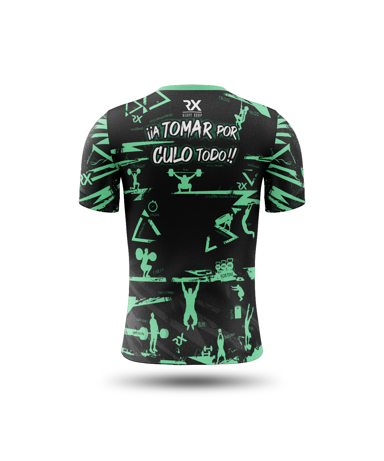 Personalizar Camiseta Cross Training A Tomar Por Culo todo! verde - PERSONALIZABLE