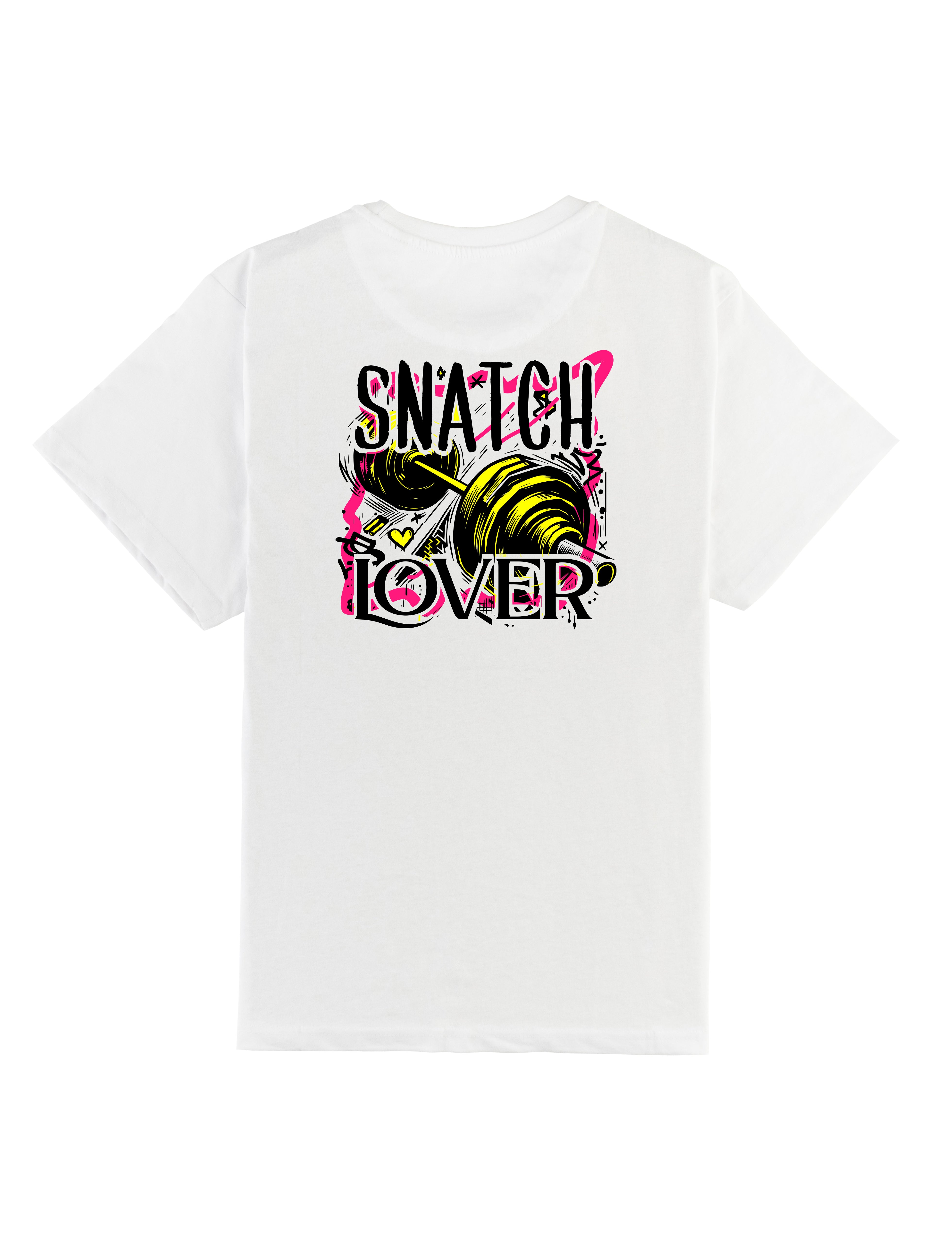 Camiseta Oversized algodón - Snatch Lover - blanca burdeos negra