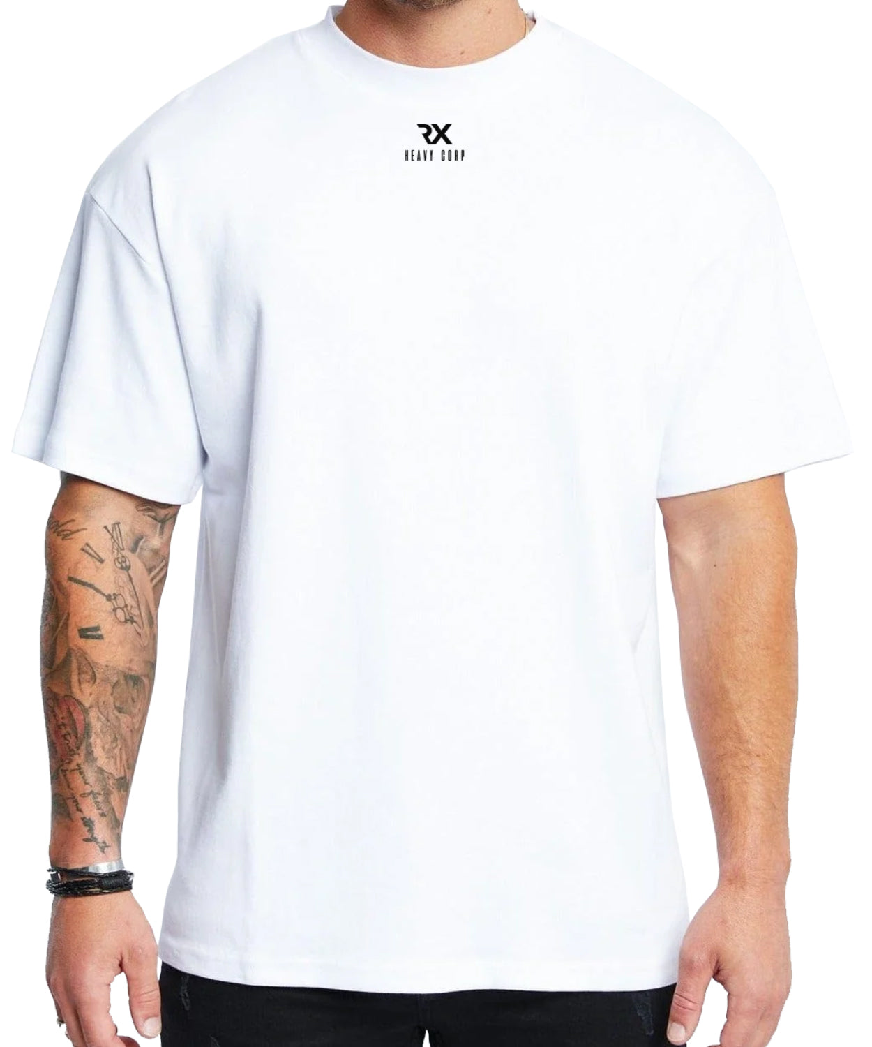 Camiseta urbana algodón oversize - Esqueleto Squat - Enjoy Meanwhile - blanca