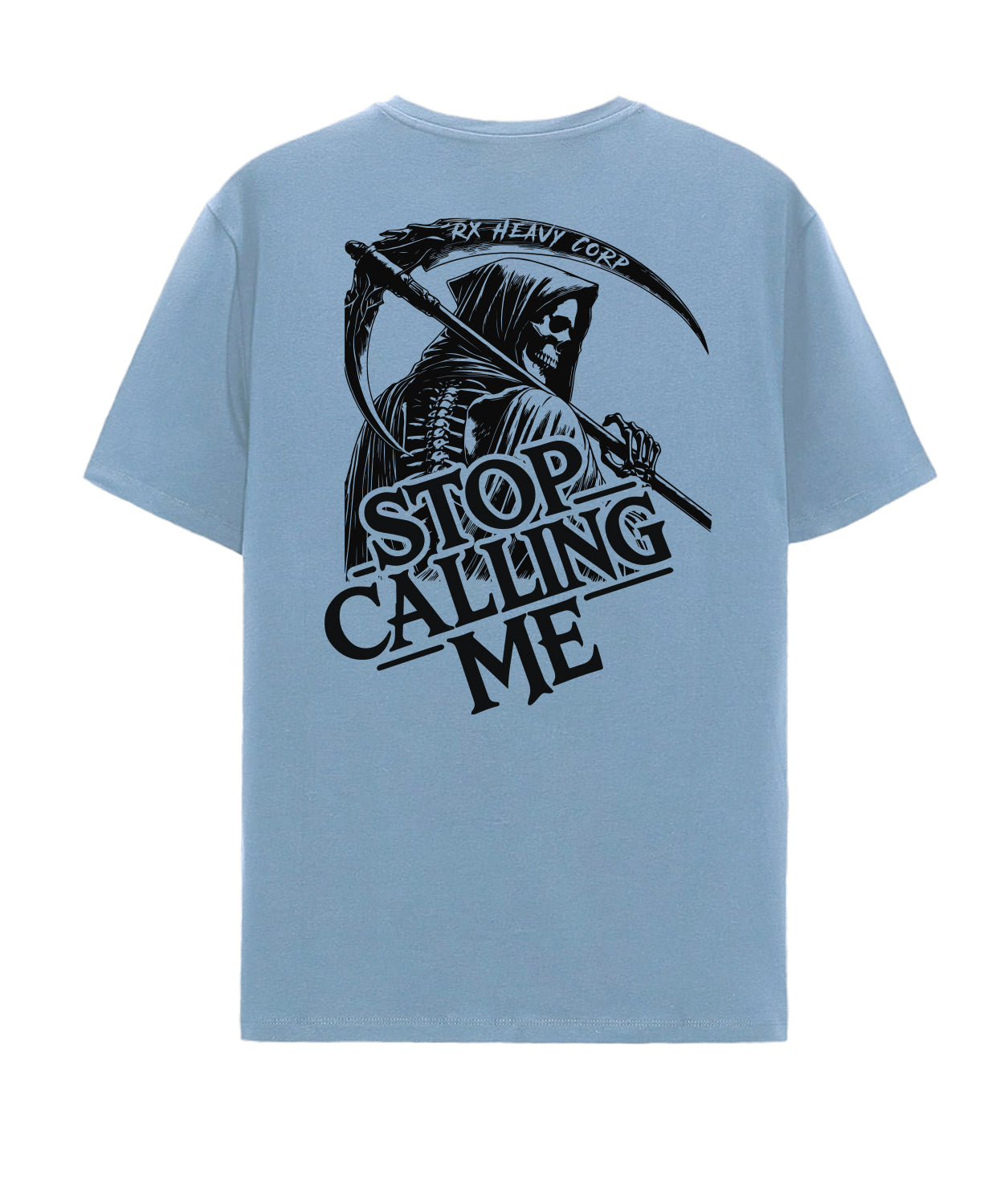 Camiseta urbana algodón oversize - STOP CALLING ME - azul gastado verde militar amarillo burdeos