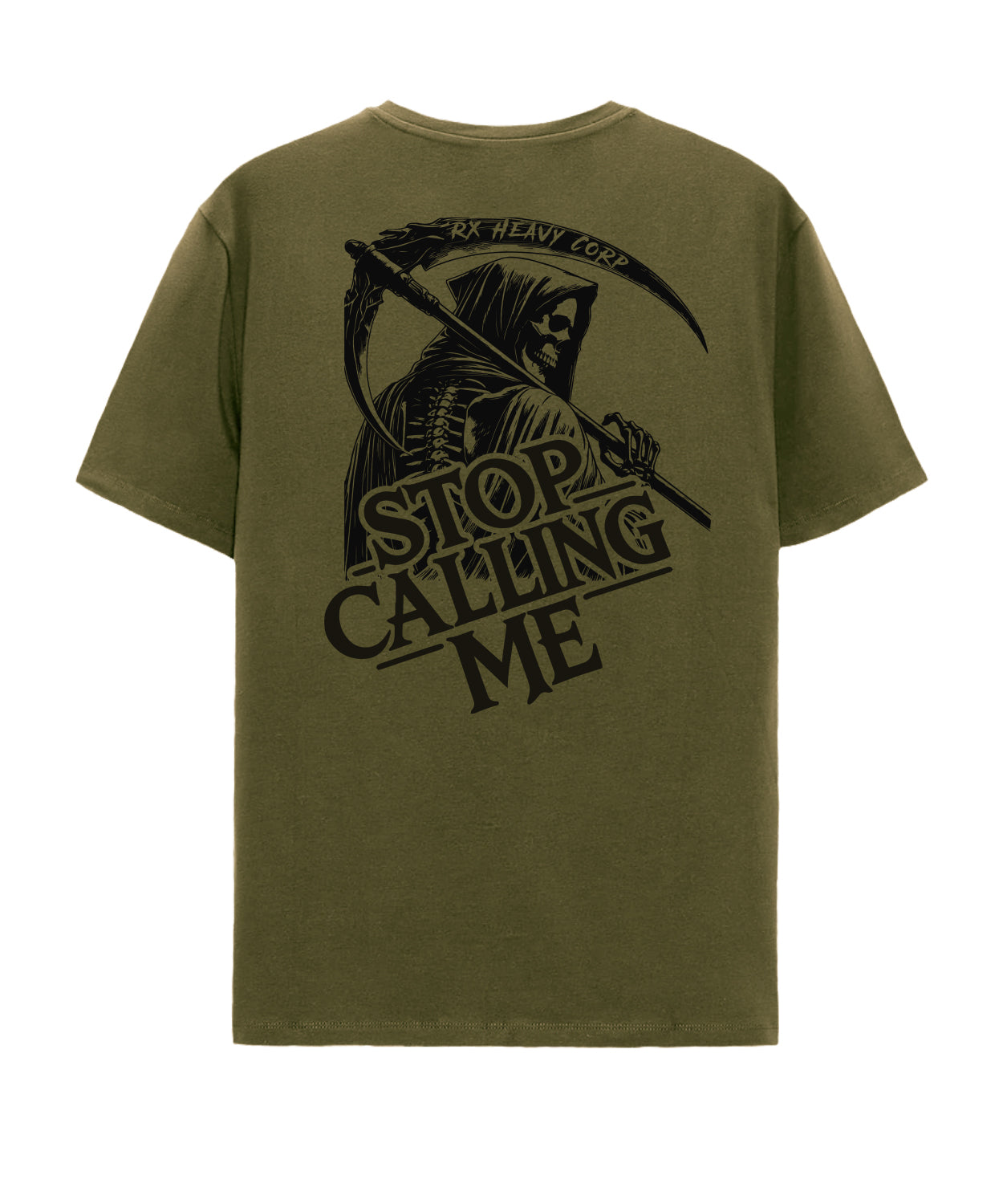 Camiseta urbana algodón oversize - STOP CALLING ME - azul gastado verde militar amarillo burdeos