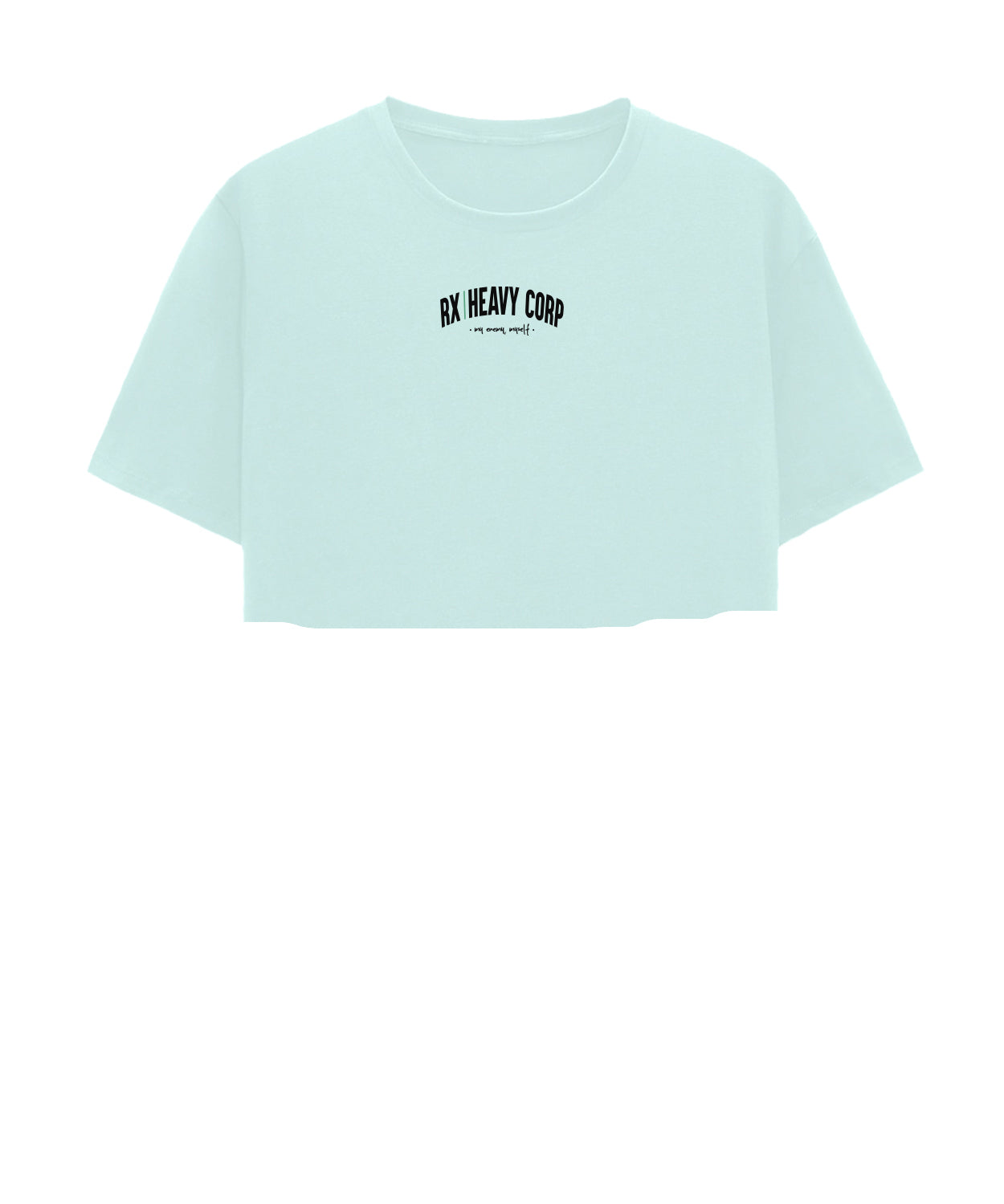 Crop Top Algodón - My Enemy, Myself - Cross Training & Moda Urbana | Colores pastel aguamarina, rosa y amarillo