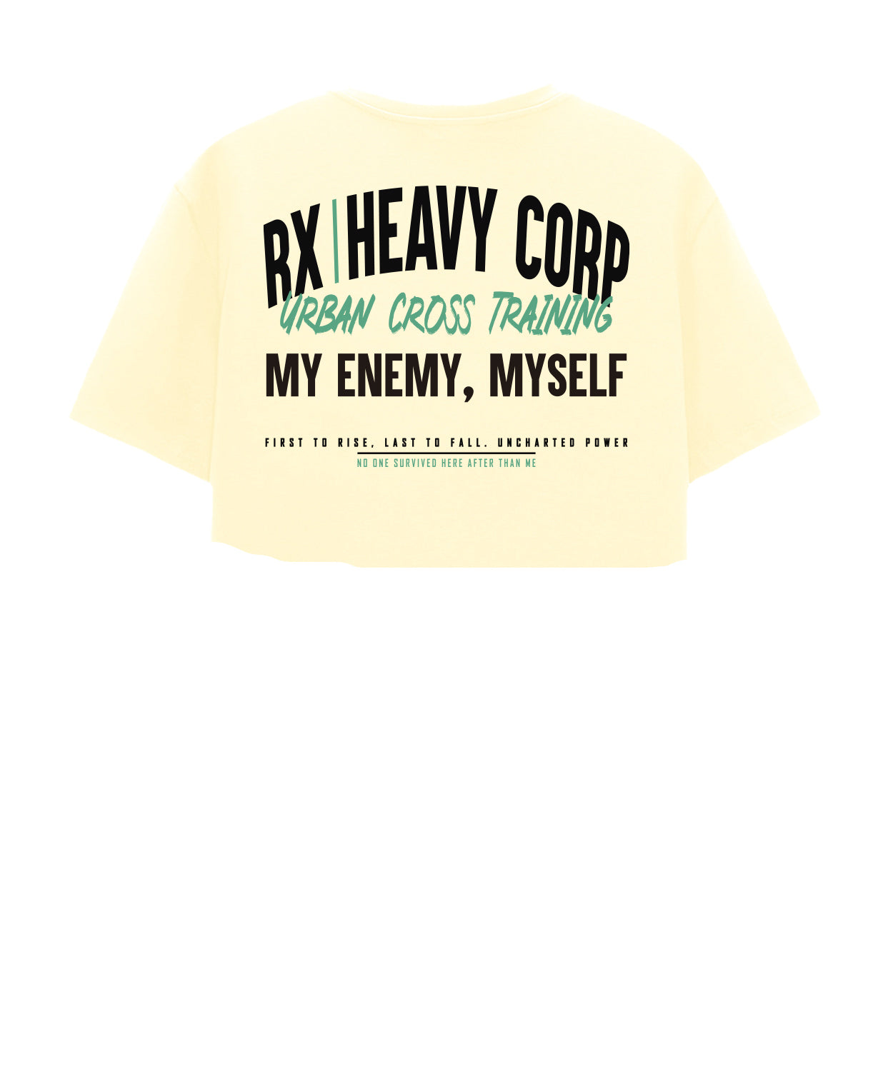 Crop Top Algodón - My Enemy, Myself - Cross Training & Moda Urbana | Colores pastel aguamarina, rosa y amarillo