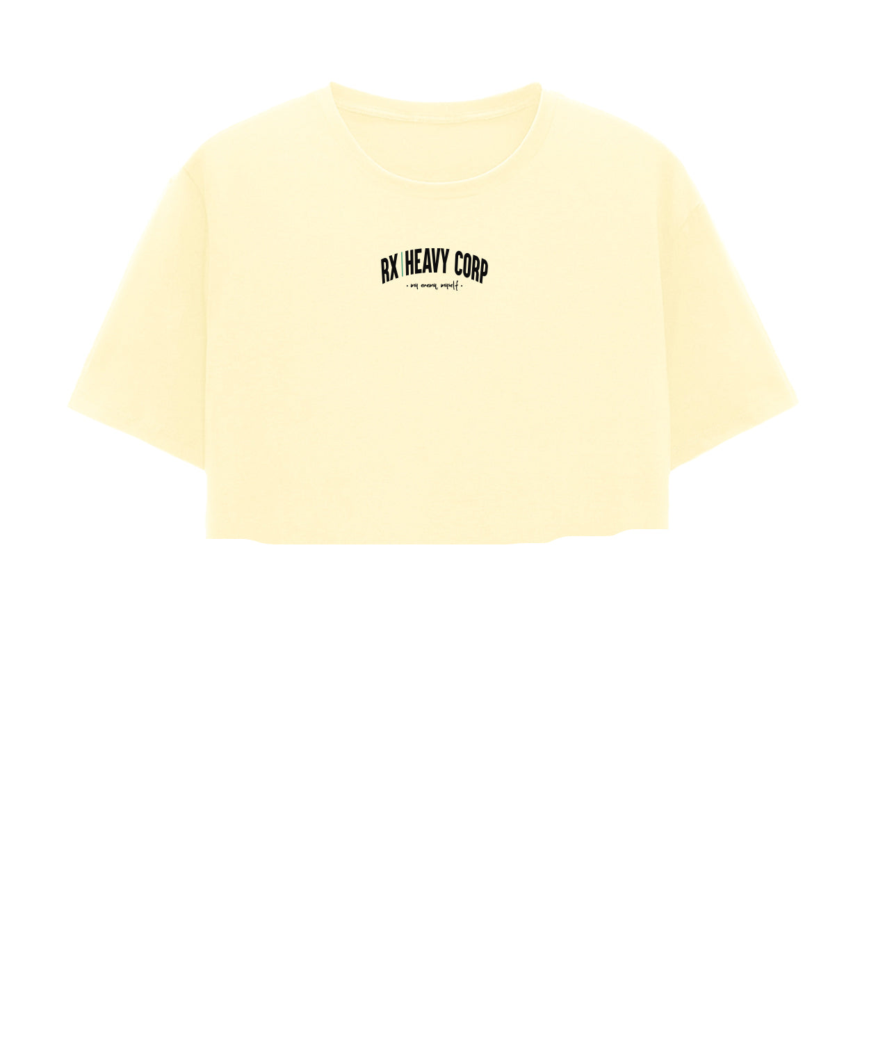 Crop Top Algodón - My Enemy, Myself - Cross Training & Moda Urbana | Colores pastel aguamarina, rosa y amarillo
