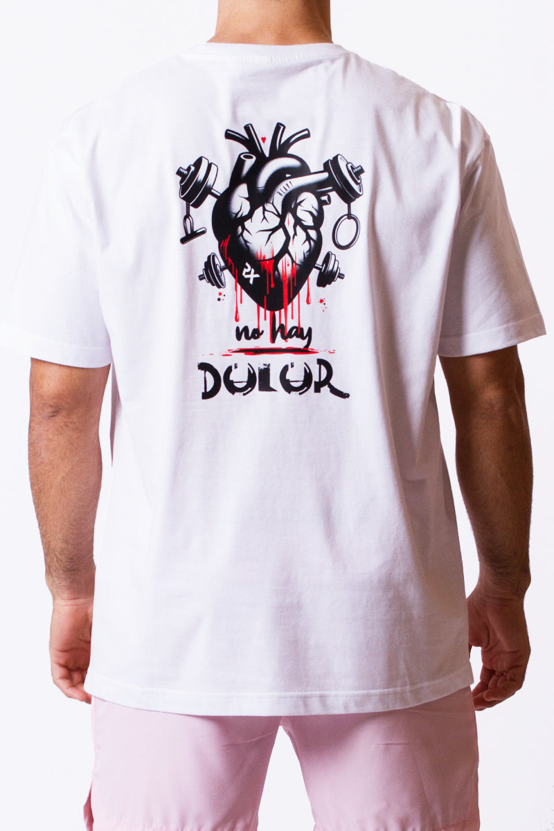 Camiseta Oversize algodón 100% - NO HAY DOLOR - blanca