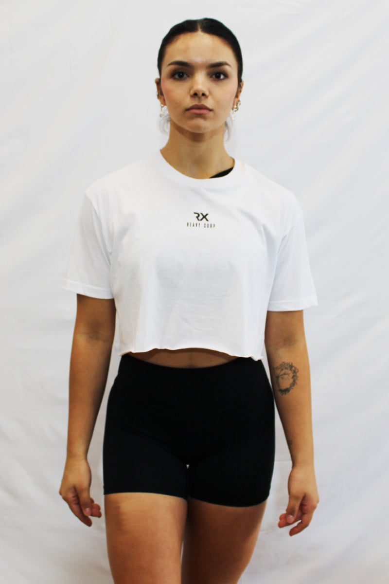 Crop Top algodón oversize - NO HAY DOLOR corazón - negro blanco