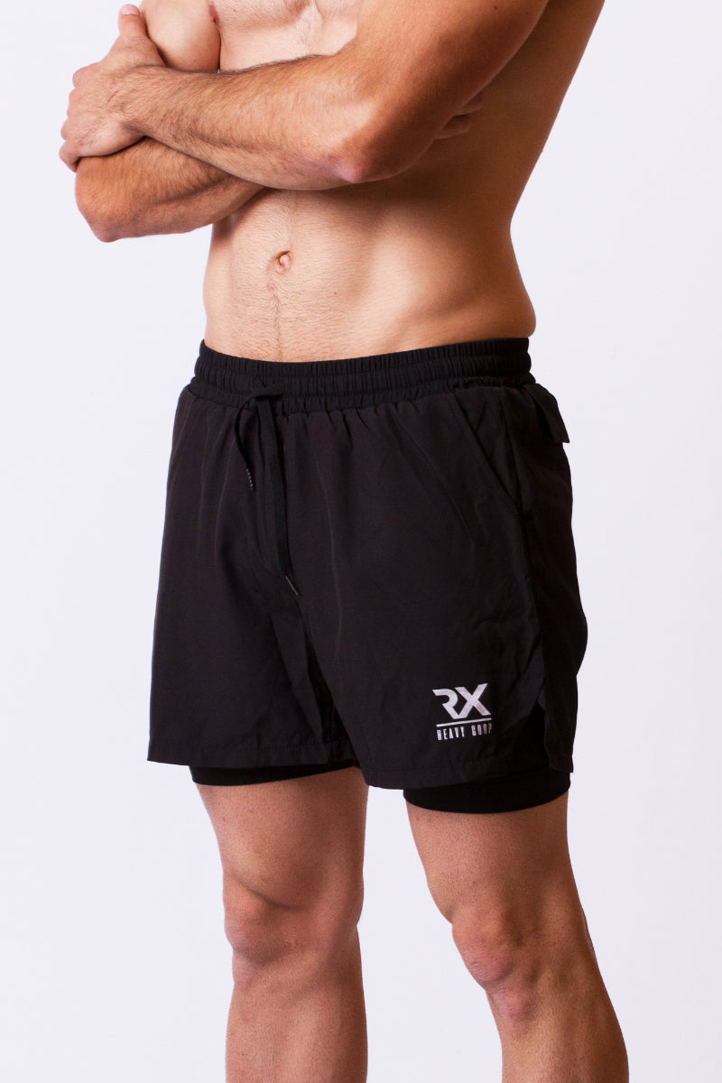 Pantalón Corto doble con malla - X TRAINING - negro beige azul marino marrón gris