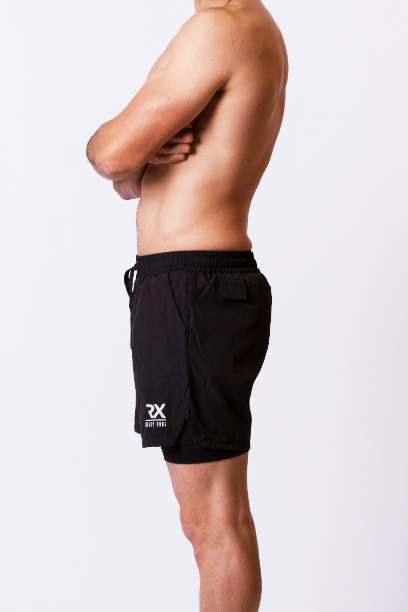 Pantalón Corto doble con malla - X TRAINING - negro beige azul marino marrón gris