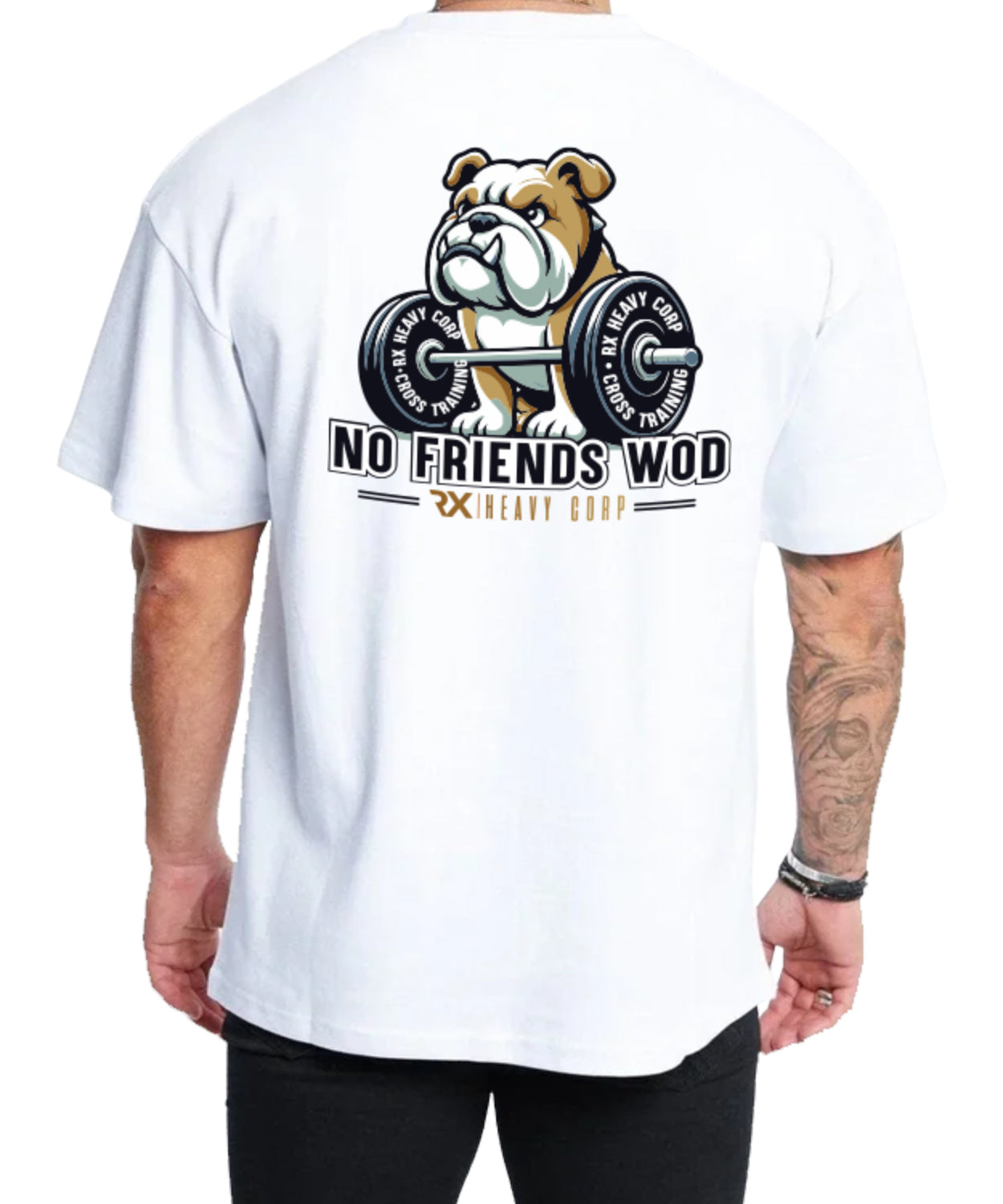 Camiseta Oversize algodón 100% - No Friends Wod - blanca