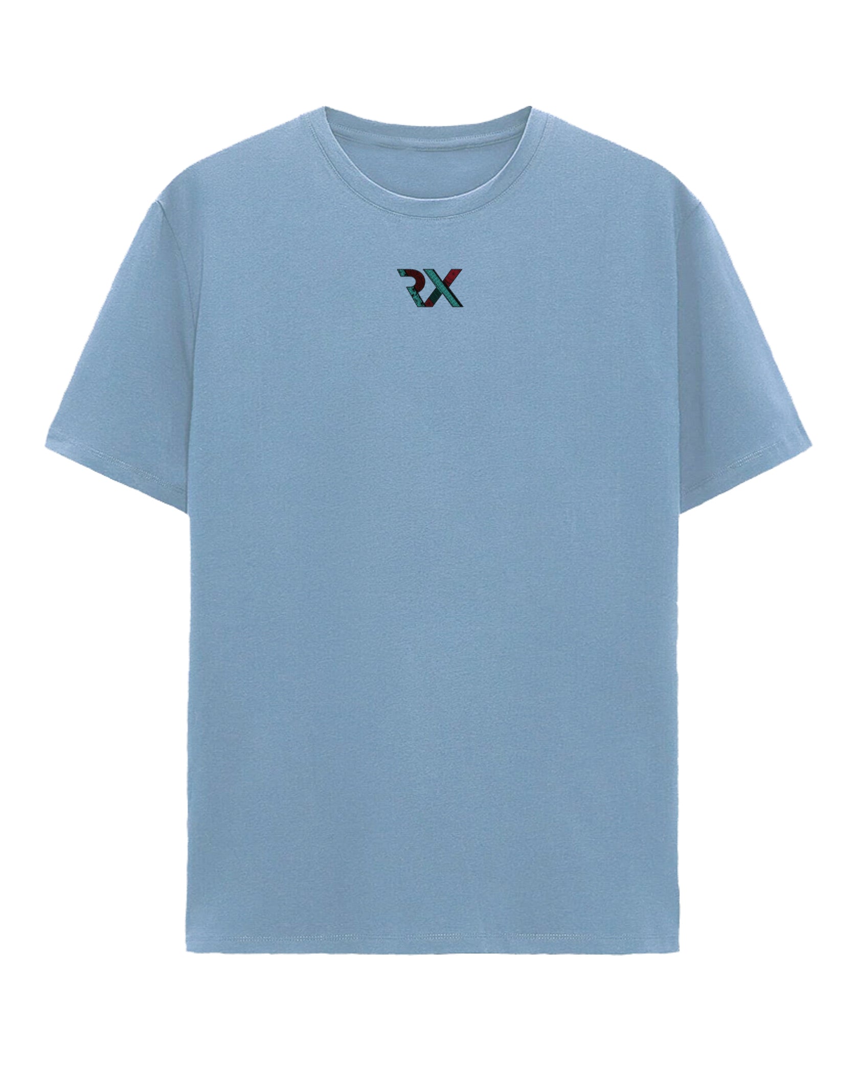 Camiseta Oversize algodón 100% - MAORI logo - blanca aguamarina azul beige