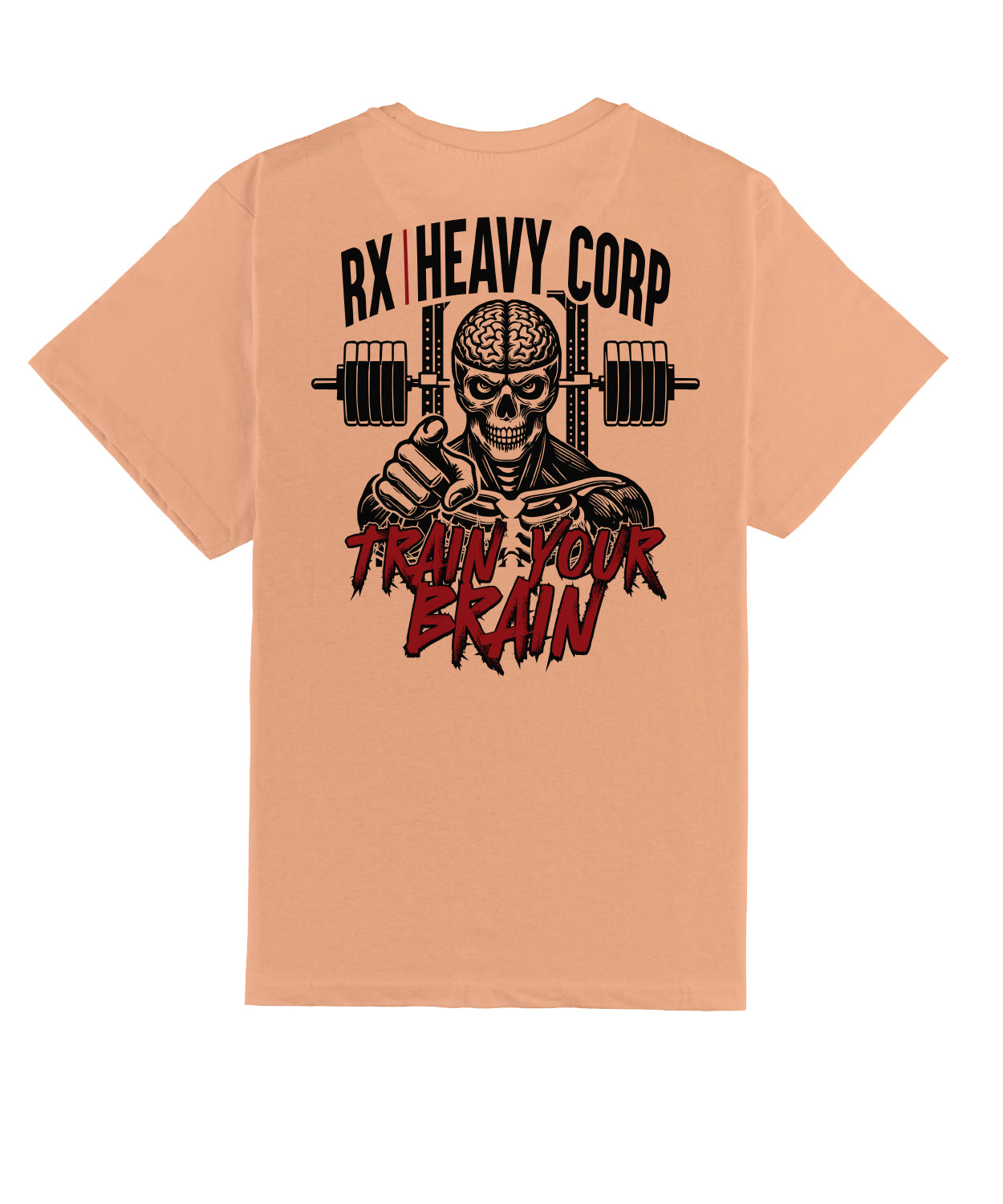 Camiseta urbana algodón oversize - Train Your Brain - Negra Blanca Naranja