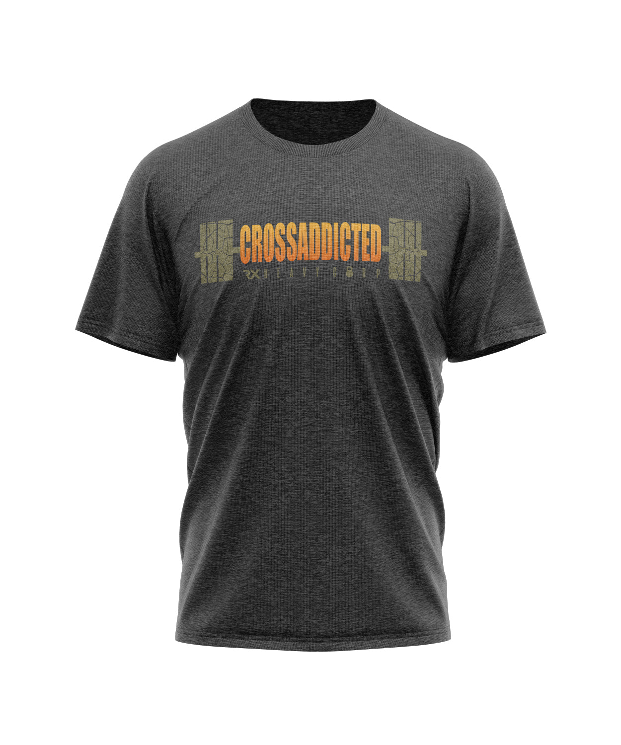 Rx Heavy Camiseta Cross Training CROSSADDICTED - para los más fanáticos - burdeos y gris