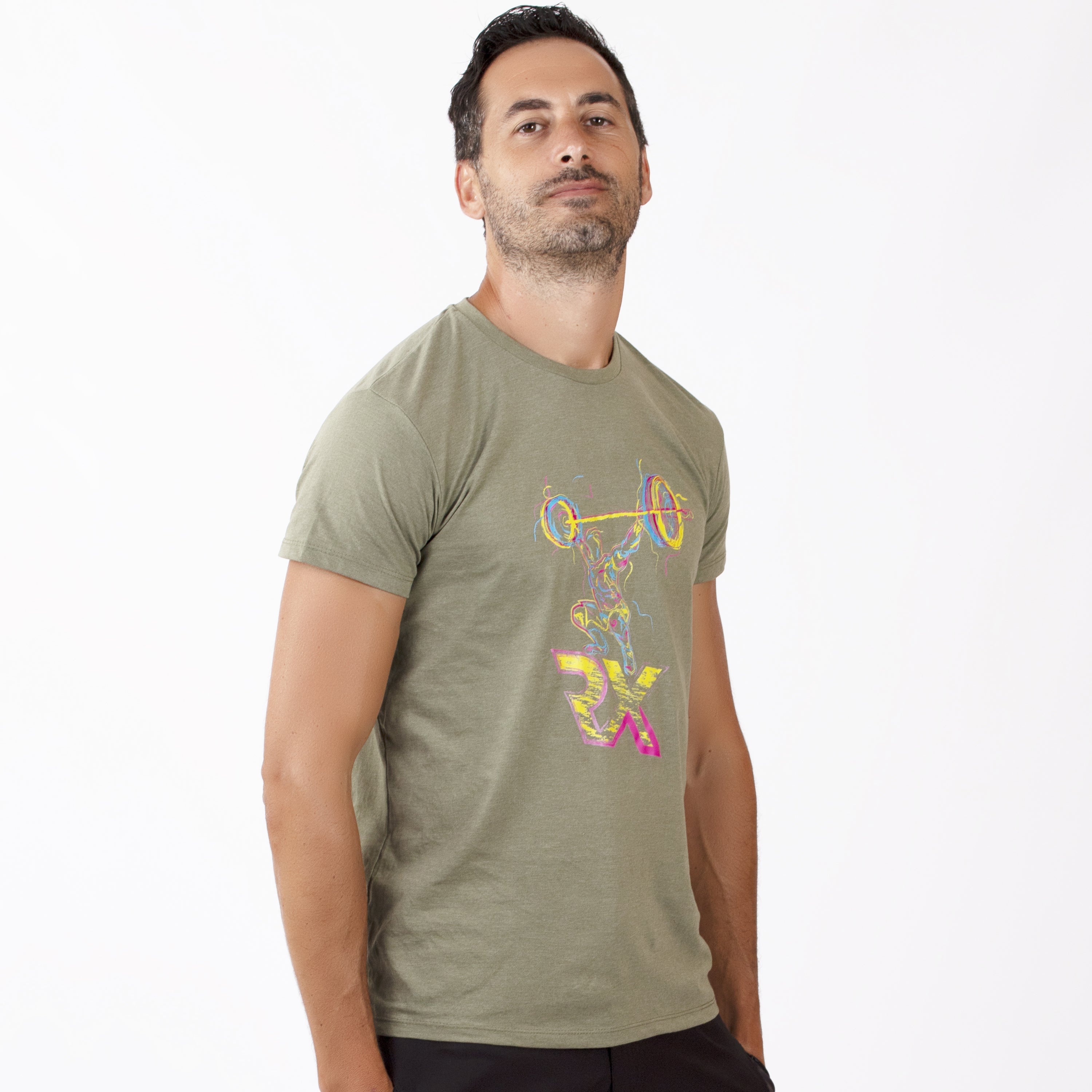 Camiseta mixta SNATCH multicolor - Cross Training algodón