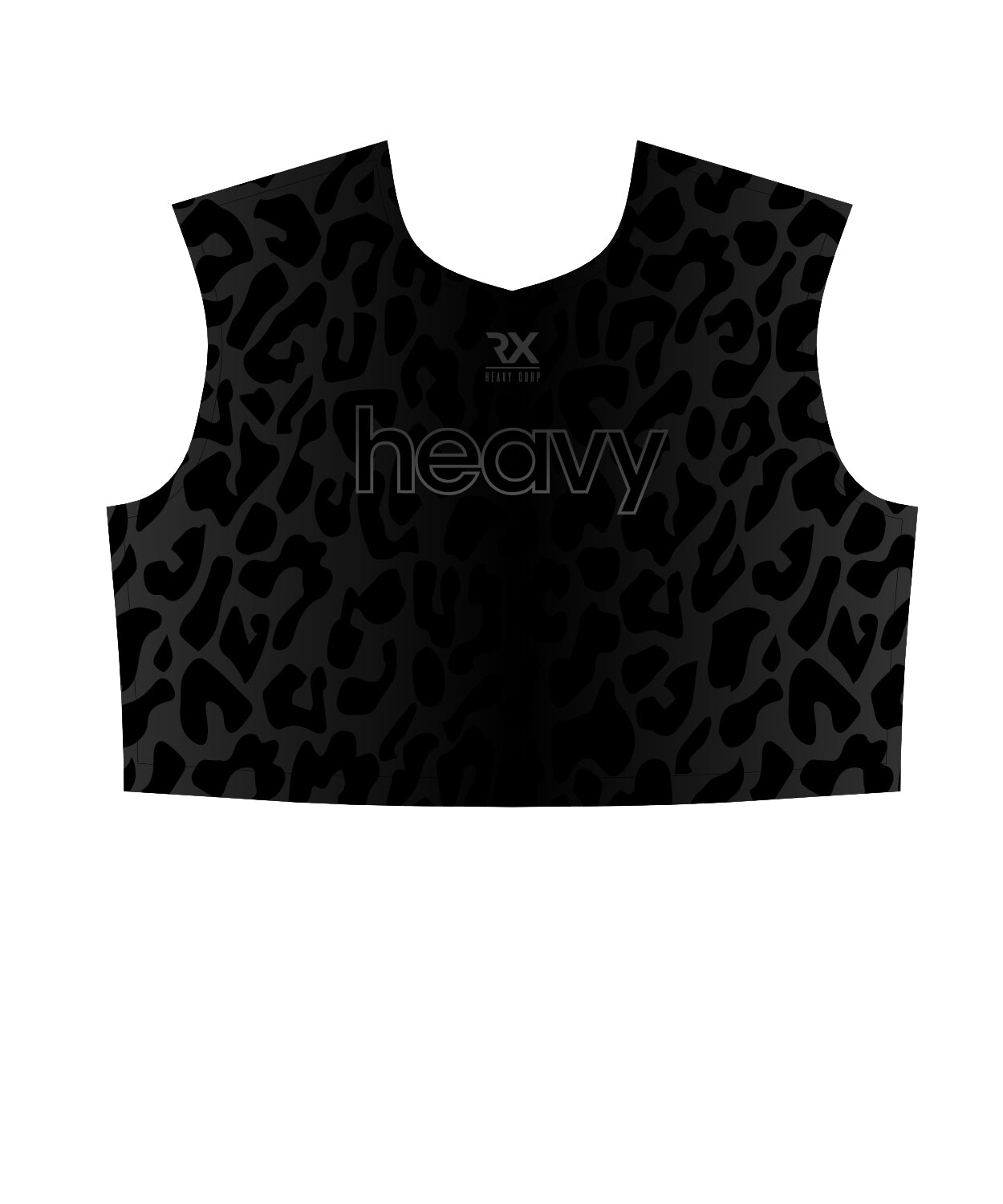 Crop Top técnico Mujer - Cross Training - F Fatale negro leopardo- Rx Heavy
