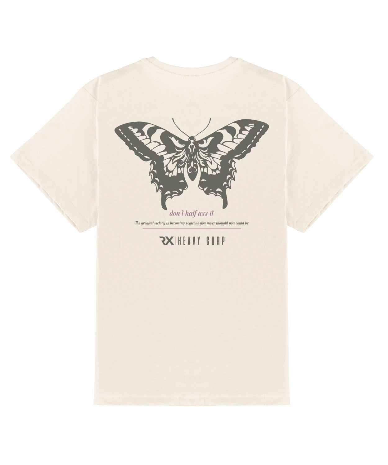 Camiseta oversize - French Throwdown Pega lá - hueso y gris