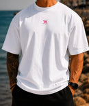 Camiseta oversize - My enemy, myself - skatee blanco, negro, beige