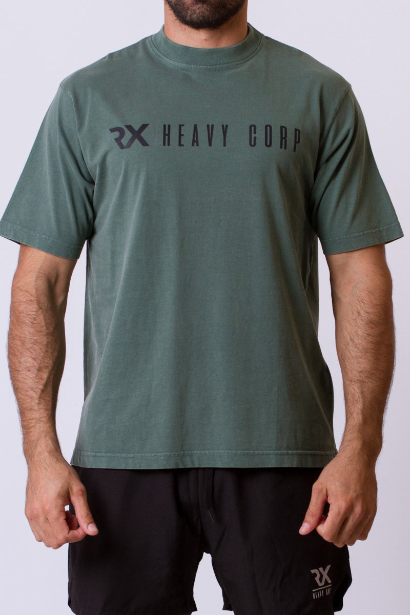 Camiseta Oversize algodón - Rx Heavy Corp - efecto lavado verde, gris, marrón