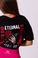 Crop Top algodón oversize - ETERNAL TRAINING - negro