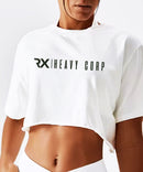 Rx Heavy Corp - Crop Top algodón Training - blanco