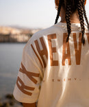 Crop top oversize - My enemy, myself - skatee blanco, negro, beige