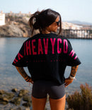 Crop top oversize - My enemy, myself - skatee blanco, negro, beige