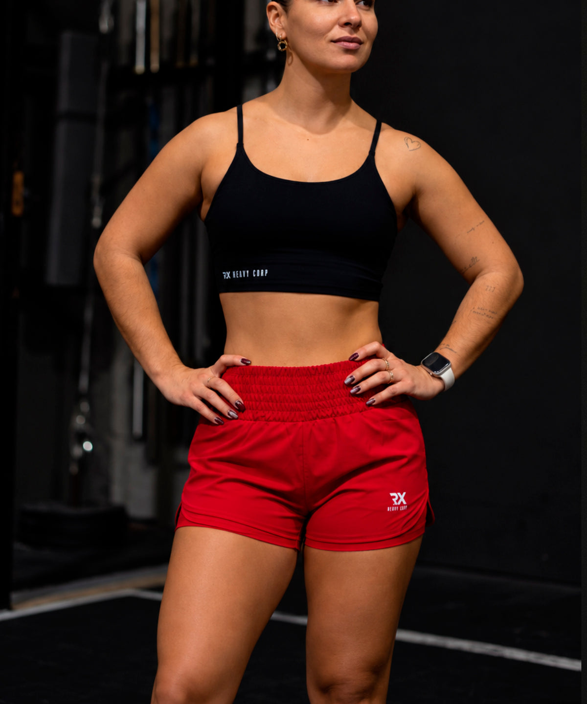 Pantalón Corto Mujer con Malla Interior - Cintura Alta · Crossfit & Entrenamiento Híbrido