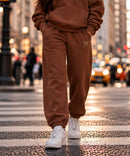 Pantalón Oversize Unisex - Diseño corporativo - Marrón Chocolate