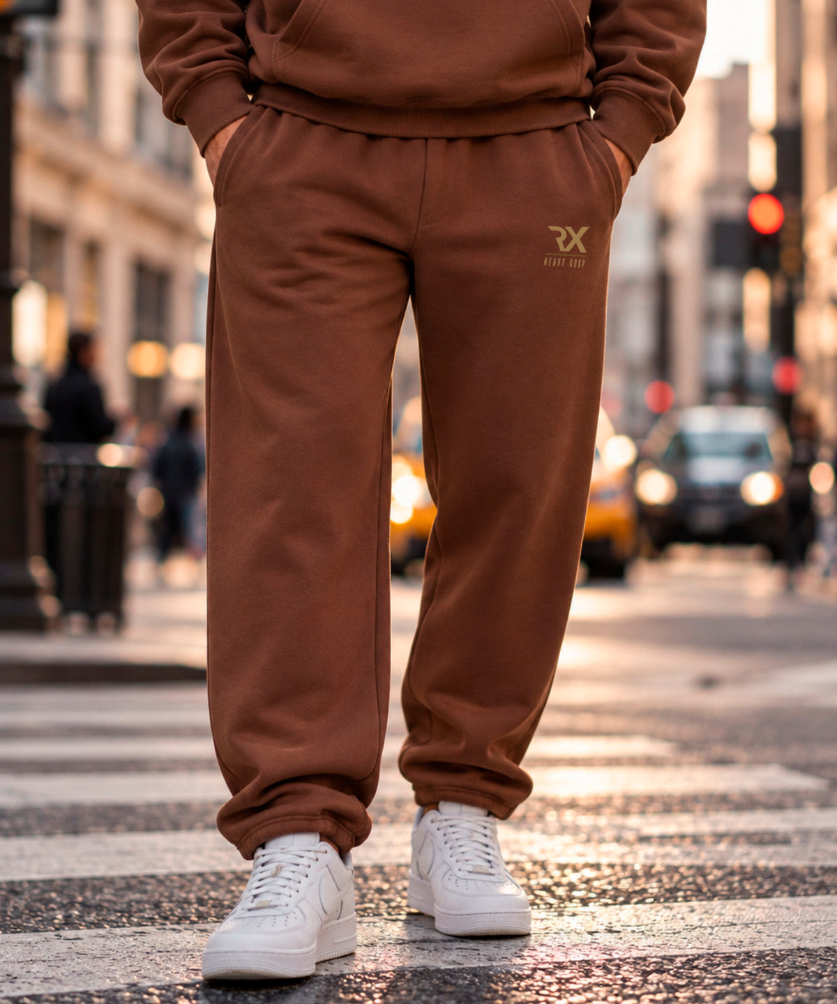 Pantalón Oversize Unisex - Diseño corporativo - Marrón Chocolate