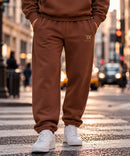 Pantalón Oversize Unisex - Diseño corporativo - Marrón Chocolate