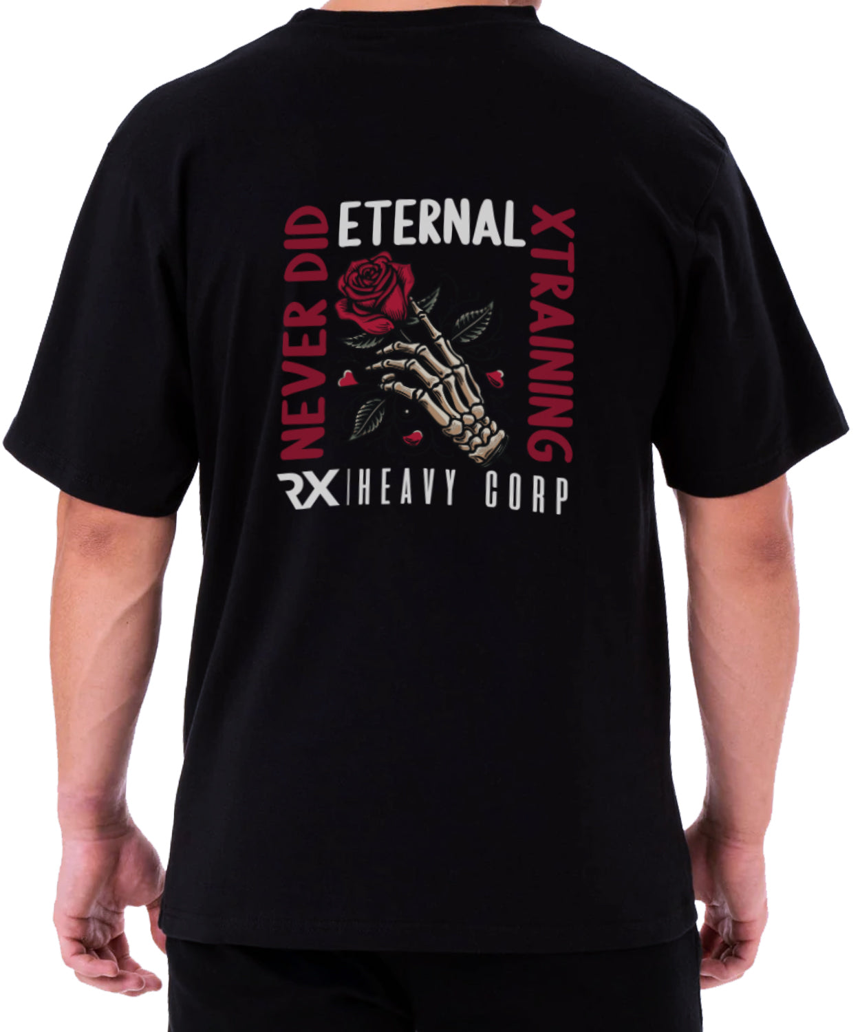 Camiseta Oversize algodón 100% - ETERNAL TRAINING - negro