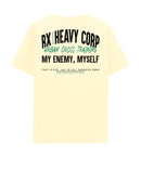 Camiseta urbana algodón oversize - My Enemy Myself - Blanca Amarilla Negra