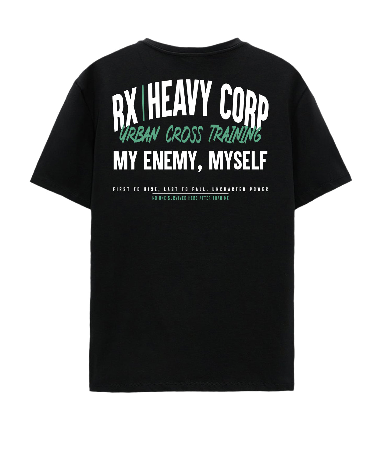 Camiseta urbana algodón oversize - My Enemy Myself - Blanca Amarilla Negra