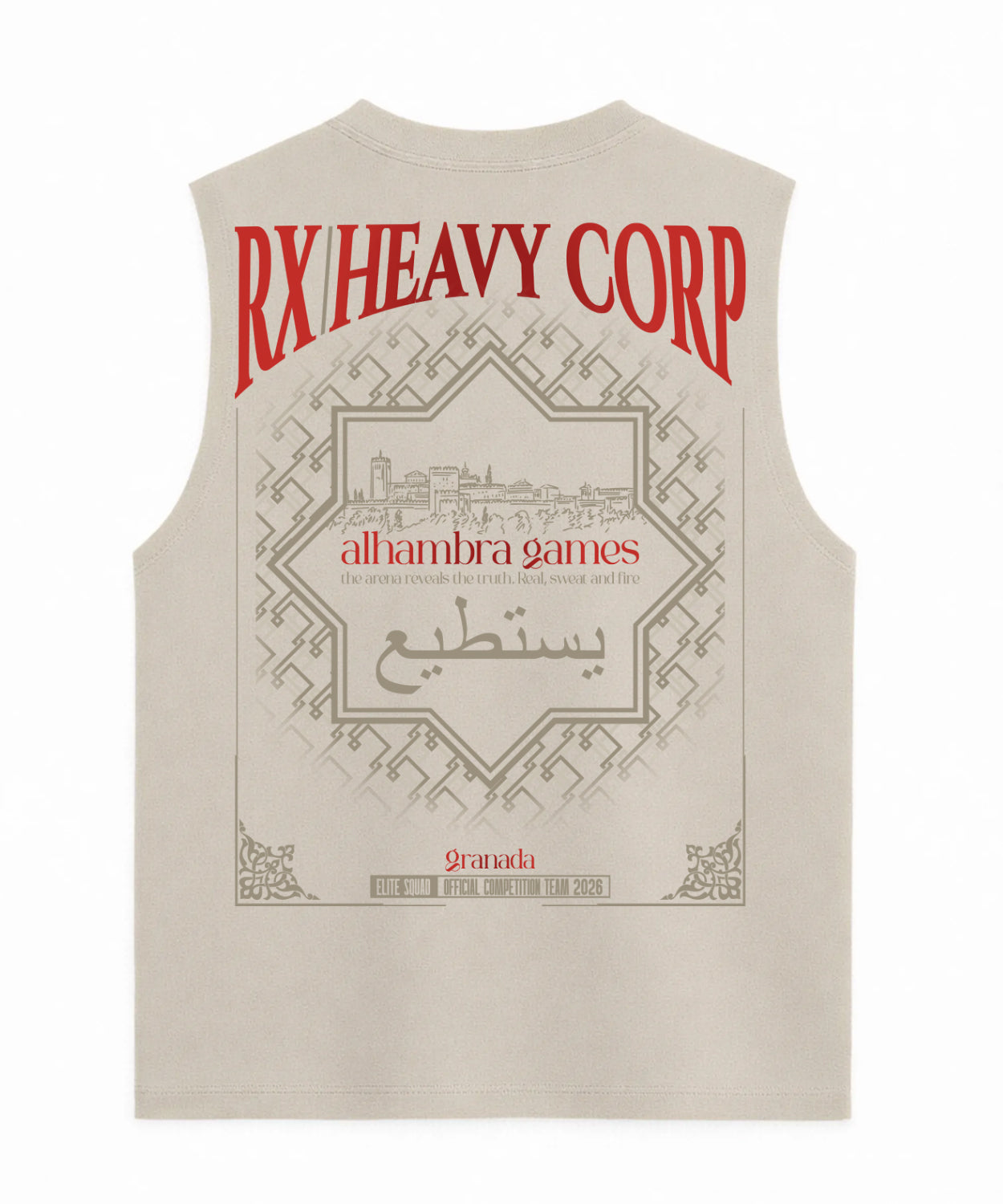 Camiseta sin mangas Cross Training - Alhambra Games 2026 - nombre personalizado