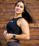 Top entallado - My enemy Myself - Cross Training & Moda Urbana | blanco y negro