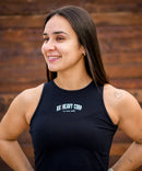 Top entallado - My enemy Myself - Cross Training & Moda Urbana | blanco y negro