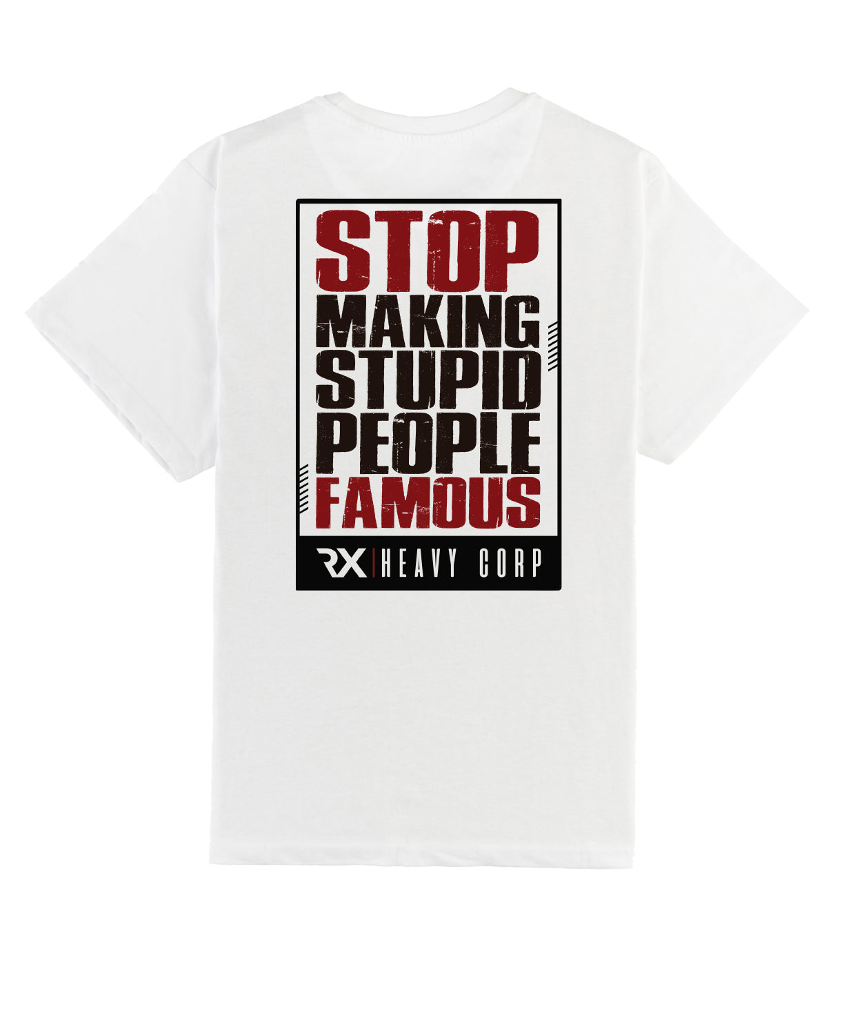 Camiseta urbana algodón oversize - Stop Making Stupid People Famous - Negra Blanca