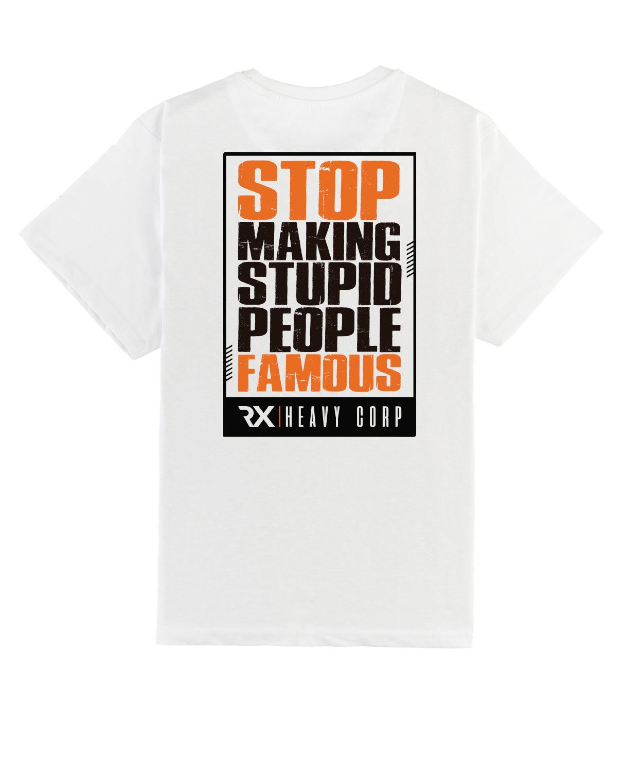 Camiseta urbana algodón oversize - Stop Making Stupid People Famous - Negra Blanca