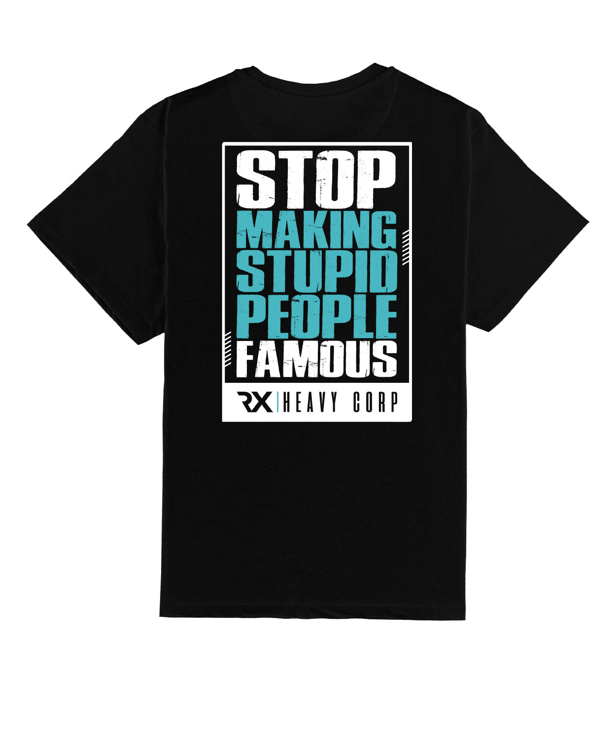 Camiseta urbana algodón oversize - Stop Making Stupid People Famous - Negra Blanca