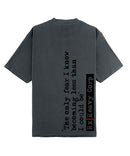 Camiseta urbana Premium - La Ley del Miedo | gris o piedra desgastado | massive