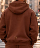 Sudadera Oversize Premium UNISEX - Diseño corporativo - marrón chocolate