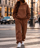 Sudadera Oversize Premium UNISEX - Diseño corporativo - marrón chocolate