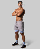 Pantalón Corto doble con malla - X TRAINING - negro beige azul marino marrón gris