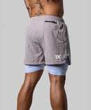 Pantalón Corto doble con malla - X TRAINING - negro beige azul marino marrón gris