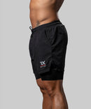 Pantalón Corto doble con malla - X TRAINING - negro beige azul marino marrón gris