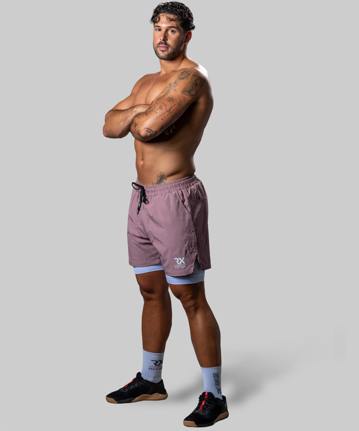 Pantalón Corto doble con malla - X TRAINING - negro beige azul marino marrón gris