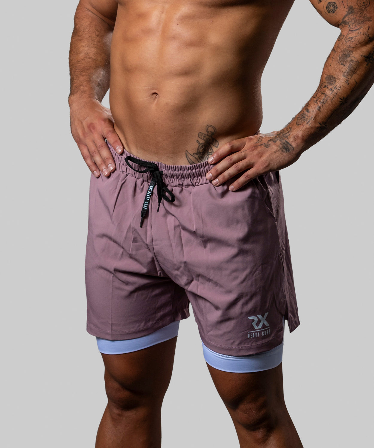 Pantalón Corto doble con malla - X TRAINING - negro beige azul marino marrón gris