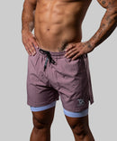 Pantalón Corto doble con malla - X TRAINING - negro beige azul marino marrón gris